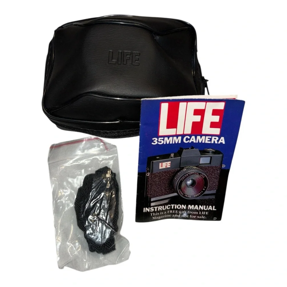 Black Film Camera with Case